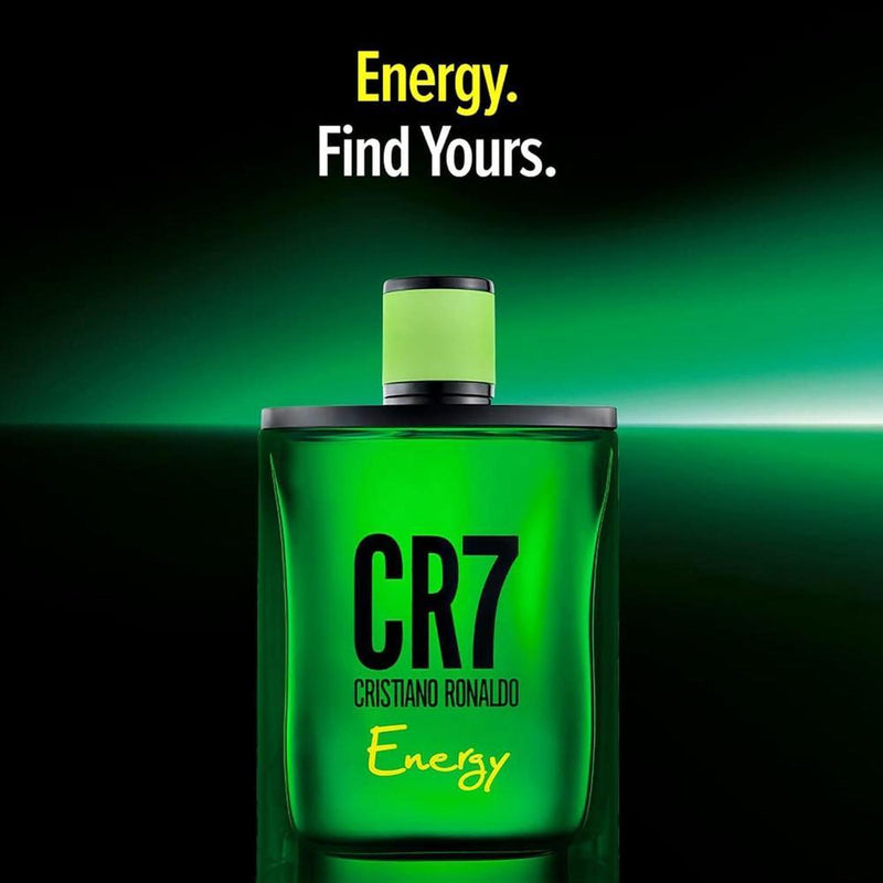 Cristiano Ronaldo CR7 Energy Eau de Toilette - Colonia masculina con cardamomo, lavanda y notas de madera de cedro