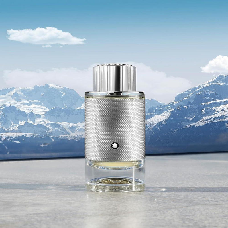 MONTBLANC Explorer Platinum Eau de Parfum para Hombre, Fragancia Amaderada y Ambarina, Notas de Violeta y Salvia