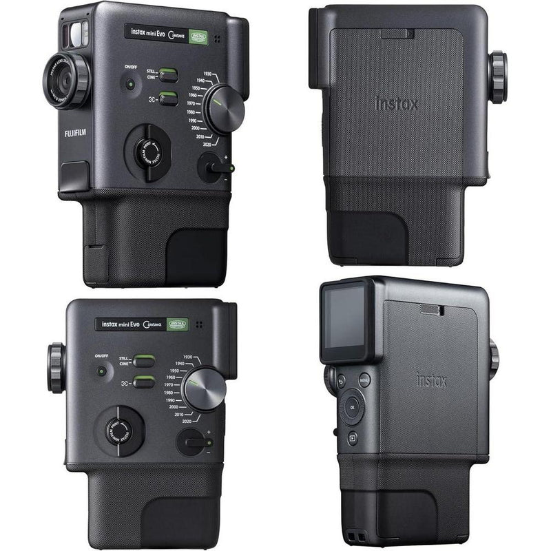 Paquete Fujifilm Instax Mini Evo Híbrida, Cámara Instantánea 3 en 1 con Bluetooth y Efectos Vintage