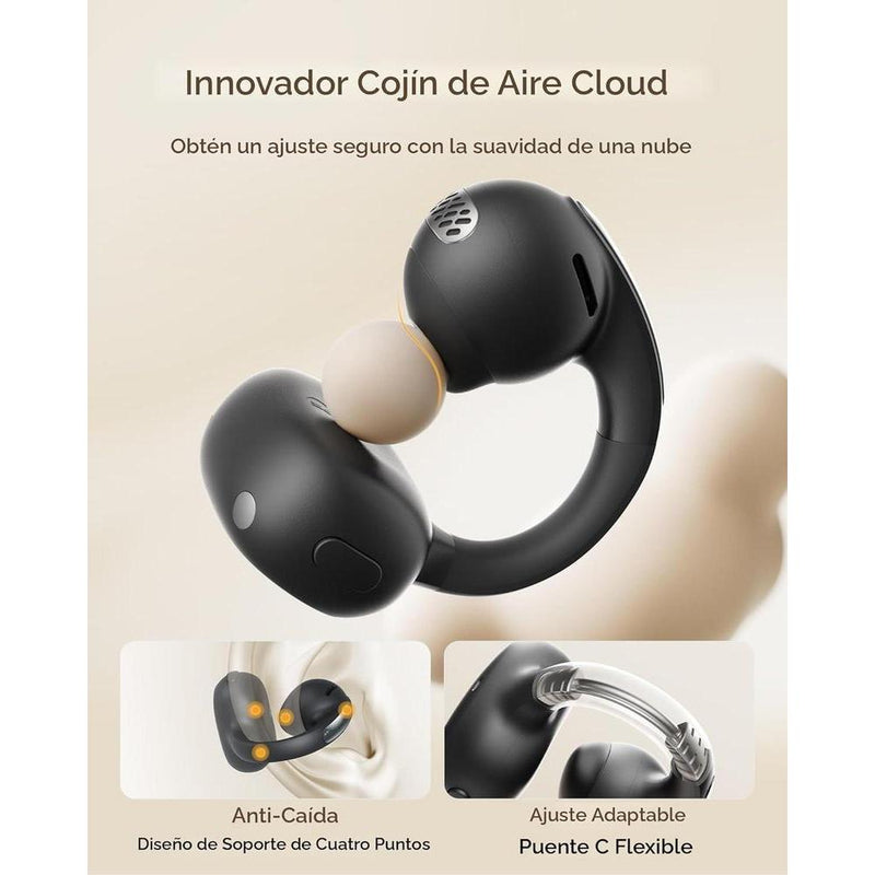 Baseus Bowie MC1 - Auriculares Abiertos Con Clip Y Cancelación De Ruido, Comodidad Adaptable, Sonido Impactante, Negro