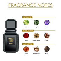 Ajmal Amber Wood Noir Eau De Parfum para hombres y mujeres, fragancia cítrica aromática de larga duración, hecho en Dubái