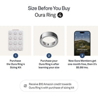 Anillo inteligente Oura 4 en plata, monitorea salud, sueño, actividad y más. Compatible con iOS y Android, resistente al agua