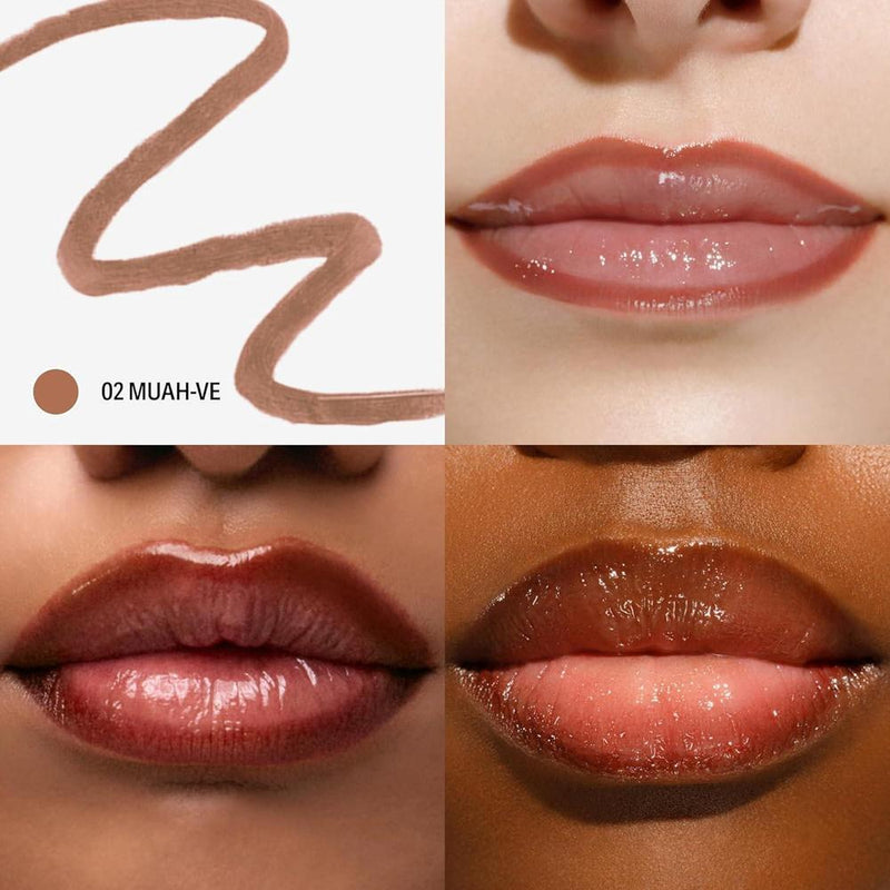Sacheu Lip Liner Stay-N, delineador de labios de larga duración con ácido hialurónico y vitamina E, acabado mate vegano