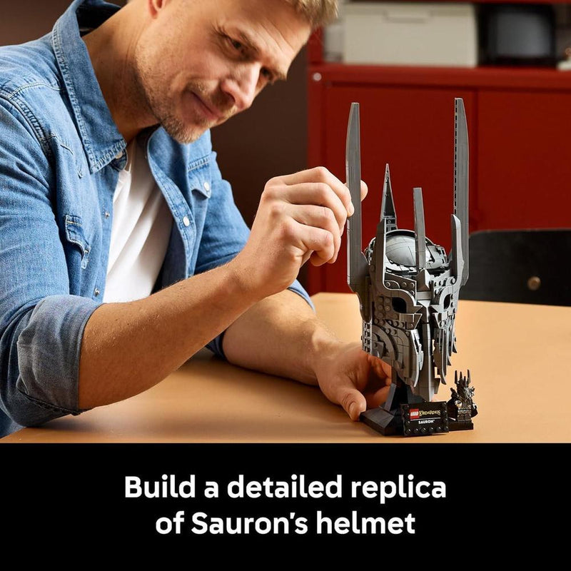 LEGO Icons The Lord of The Rings: Sauron's Helmet - Set de construcción para adultos con minifigura de Sauron