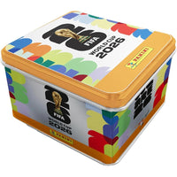 Colección calcomanías Copa Mundial FIFA 2026 - Álbum tapa dura y lata exclusiva con 50 paquetes