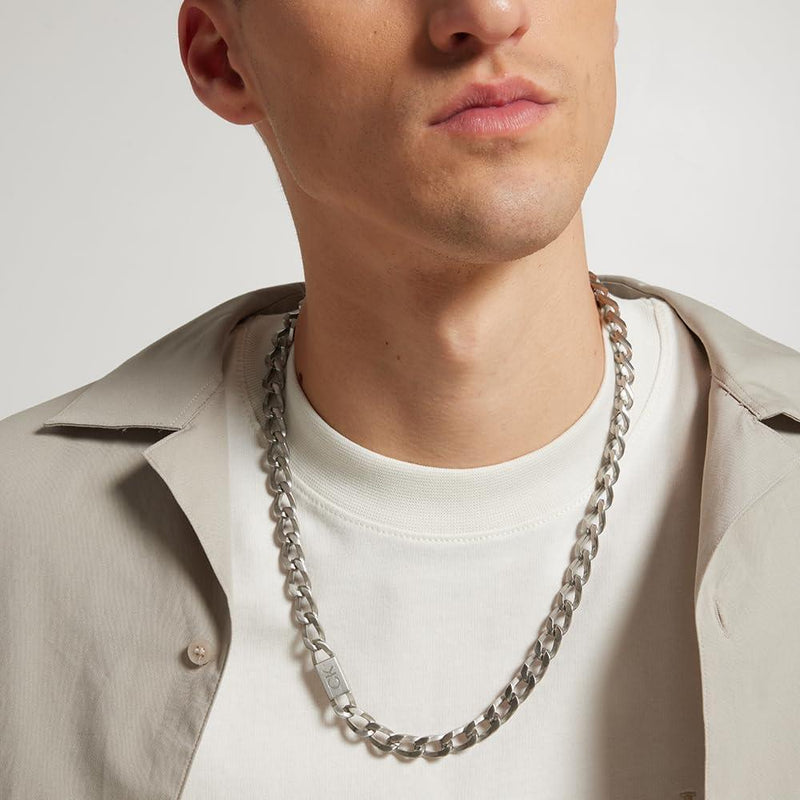 Calvin Klein Collar de eslabones de cadena para un look moderno y contemporáneo en acero inoxidable