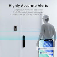 Aqara Timbre Inteligente con Cámara G410 y Campanilla, Video Seguro HomeKit, Audio Bidireccional, Hub Matter Integrado