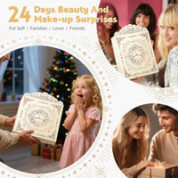 Glam Code Calendario de Adviento de Maquillaje 2025 con 24 sorpresas, set de regalo para mujeres y adolescentes