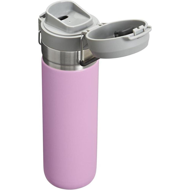Botella de agua Stanley Quick Flip GO, tapa de botón, a prueba de fugas, acero inoxidable aislado, libre de BPA, lila