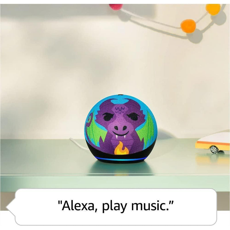 Echo Dot Kids con Alexa, modelo más reciente, diseñado para niños, incluye control parental y 1 año de Amazon Kids+