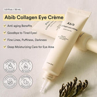 Abib Crema de Ojos con Colágeno y Rosa de Jericó, Reduce Ojeras, Hinchazón y Líneas Finas