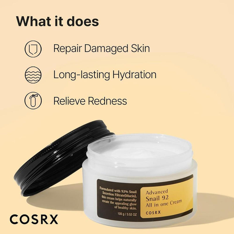 Cosrx Face Moisturizer Snail Mucin 92% + Hialurónico 100ml