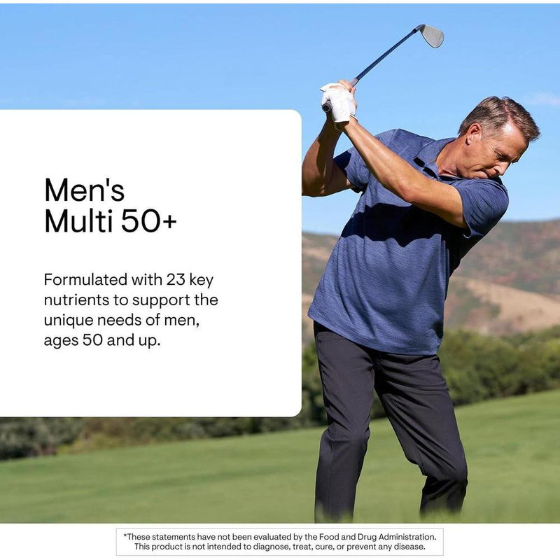THORNE Multivitamínico para hombres de 50+ con vitaminas A, B6, B12, C, D, E, zinc. Apoyo para salud integral masculina
