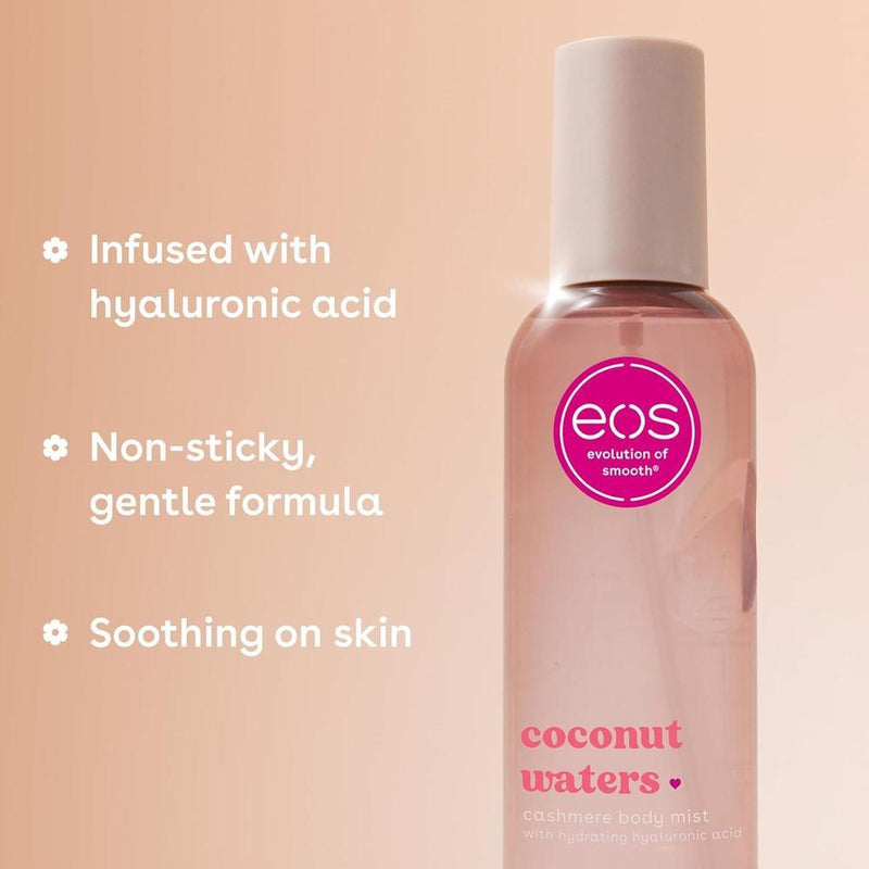 Conjunto de Cuidado Corporal eos: Gel de Ducha, Niebla Corporal y Loción con Aroma a Aguas de Coco