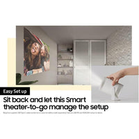 Proyector Samsung Freestyle FHD HDR portátil con sonido 360 y Alexa, ideal para cine en casa, uso interior y exterior