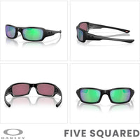 Gafas de sol Oakley Fives Squared para hombres con kit de cuidado y seguridad, ideales para actividades deportivas