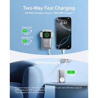 Anker MagGo Power Bank con certificación oficial para Apple, batería compacta de 10,000 mAh y cable USB-C integrado, para múltiples dispositivos