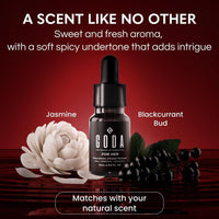 GODA Perfume de feromonas para mujer con fragancia duradera a jazmín y rosa, vegano, libre de crueldad