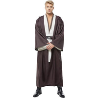 Disfraz de túnica para hombre, disfraz de adulto, bata de Halloween, uniforme con capucha. Incluye túnica, tabardo, cinturón, pantalón y capa.