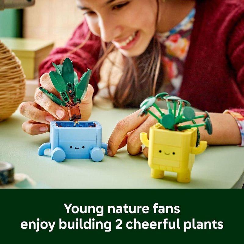 LEGO Botanicals Happy Plants para niños de 9+ - Decoración para escritorio - Regalo perfecto para jóvenes aficionados a las plantas