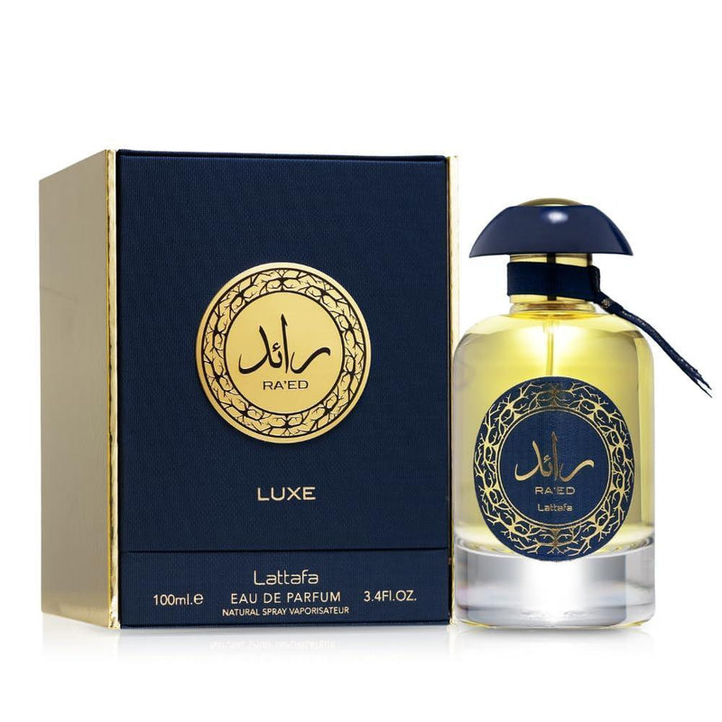 Perfume Lattafa RA'ED LUXE EAU DE PARFUM SPRAY fragancia ámbar picante para mujeres y hombres, 100 ml