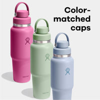 Botella de viaje Hydro Flask con aislamiento al vacío y tapa flexible, capacidad de 946 ml, color verde aloe