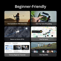 DJI Mini 4K Fly More Combo, dron con cámara UHD, cardán 3 ejes, video 10 km, retorno automático, 3 baterías incluidas