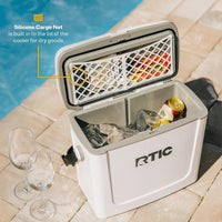 Enfriador portátil RTIC de 16 qt para exteriores, con correa y asa, ideal para playa, picnic, camping y viajes