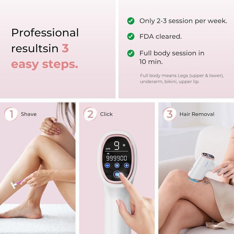 Depilación láser IPL para mujeres y hombres de enfriamiento, removedor de vello sin dolor, adecuada para cara y cuerpo