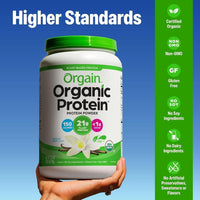 Proteína vegetal orgánica vegana orgain, sin lactosa, sin gluten, sin soya, sin OMG, ideal para batidos y mezclas