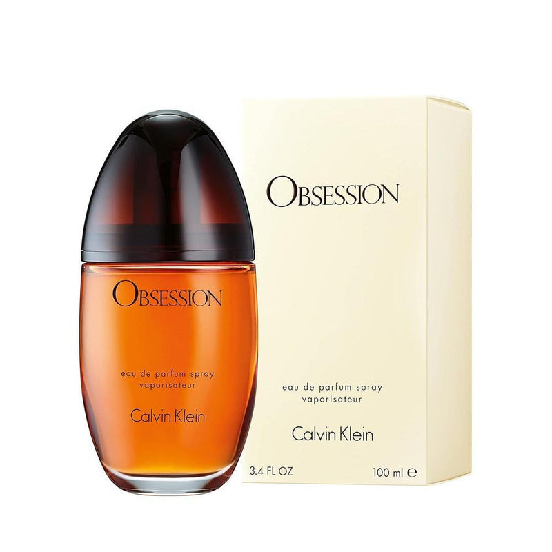 Calvin Klein Obsession Eau de Parfum ambarino para mujer con mandarina, bergamota, jazmín y pachulí, fragancia de lujo
