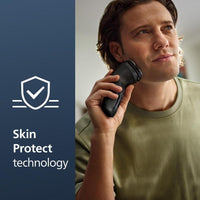 Philips Norelco Shaver 3900 Series, afeitadora eléctrica para uso húmedo y seco, con P-Cap, estuche de viaje y soporte de carga