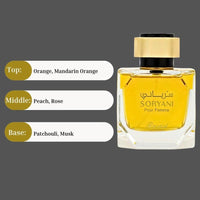 RASASI Soryani Eau De Parfum para mujer - Perfume árabe refrescante con notas cítricas, almizcladas y florales