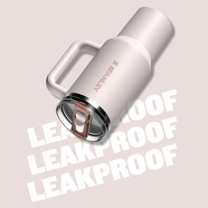 STANLEY Quencher ProTour - Vaso con tapa a prueba de fugas, popote y asa integrados, acero inoxidable, sin BPA