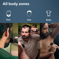 Philips Multigroom Series 9000 Recortadora 24 en 1 para Barba, Cabello y Cuerpo con Tecnología BeardSense, Impermeable