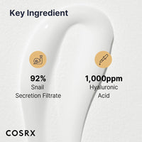 Cosrx Face Moisturizer Snail Mucin 92% + Hialurónico 100ml