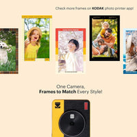 Cámara Kodak Mini Shot 3 Retro amarilla, instantánea e inalámbrica compatible con iOS y Android con tecnología de foto real HD laminado