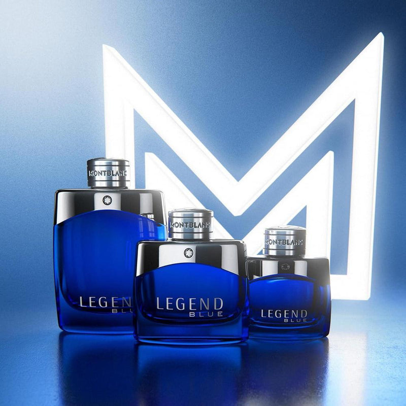 Perfume MONTBLANC Legend Blue para hombres con fragancia de madera, 100 ml
