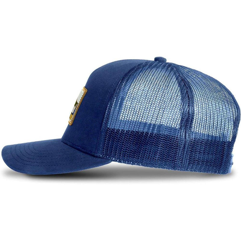 Gorra Trucker Timberland para hombre con parche de montaña, diseño clásico, malla ajustable y visera curva