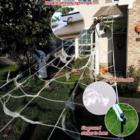 Telaraña de Halloween con araña gigante, espeluznante decoración para exteriores e interiores, ideal para fiestas