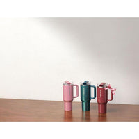 STANLEY Quencher ProTour - Vaso con tapa a prueba de fugas, popote y asa integrado, acero inoxidable sin BPA, ideal para viajes