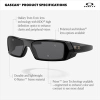 Gafas de sol rectangulares Oakley Oo9014 Gascan para hombre, diseño atrevido y protección avanzada UV