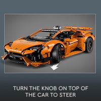 LEGO Technic Lamborghini Huracán Tecnica en Naranja para Niños, Juguete de Coche con Motor V10, Dirección Funcional y Puertas Abatibles