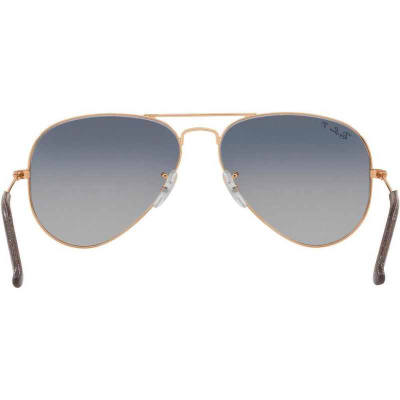 Ray-Ban Rb3025 Classic Aviator - Lentes de sol clásicos con estructura de cobre y lentes azul degradado
