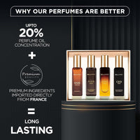 Men's Luxury Perfume Gift Set (4 x 0.68 fl. oz.) | Gifts for Men | Klub, Oud, CEO, Goat Perfume | Masculine, Woody, Citrusy, Aromatic perfumes for men