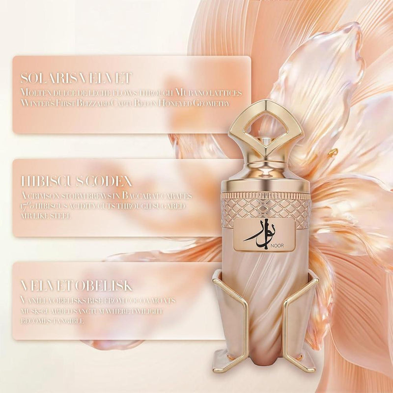 Noor by RIIFFS - Perfume Gourmand para mujer, Eau de Parfum – Aroma de lujo de caramelo y vainilla con 24 horas de longevidad