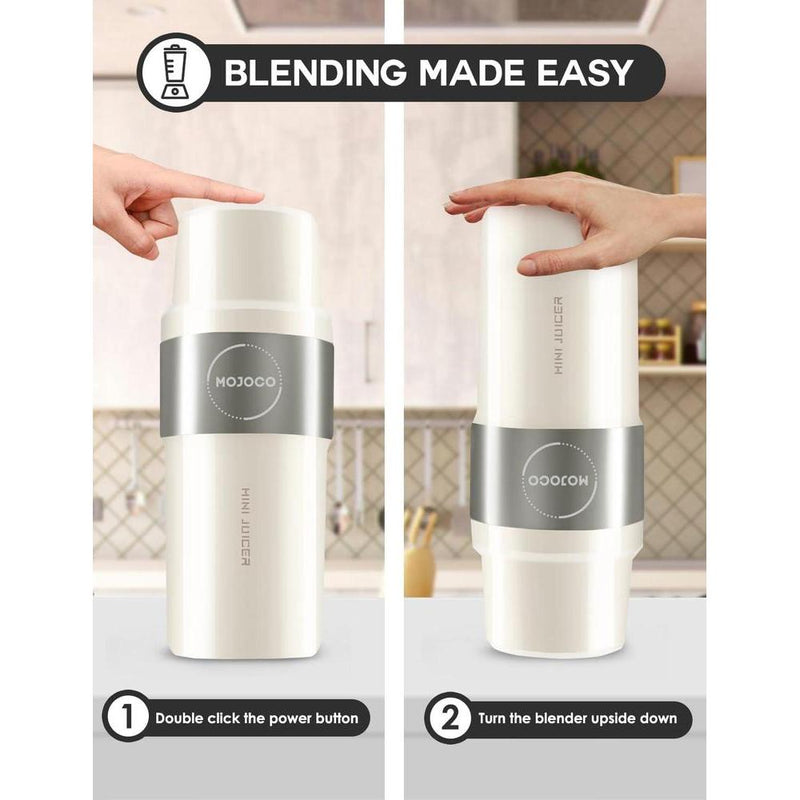 Mojoco Licuadora personal para batidos, recargable y portátil, ideal para frutas, verduras, viajes y más