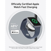 Anker MagGo Estación de Carga Inalámbrica 3 en 1 Compatible con MagSafe para iPhone, Apple Watch y AirPods, Certificación Qi2