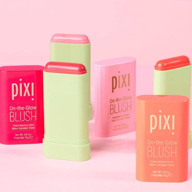 Pixi On-The-Glow Blush - Hidratante Bálsamo Labial Con Ginseng Y Aloe Para Mejillas Y Labios 19g