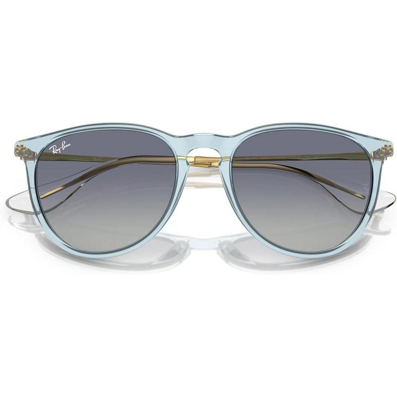 Gafas de sol redondas Ray-Ban Erika, protección UV, con estuche y paño de limpieza, diseño moderno